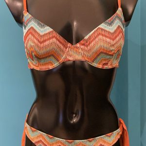 Bikini Bisbigli balconcino sfoderato fantasia slip con laccetto – Taglia 2 e 3