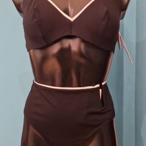 Bikini Donna Chantelle Nero con Dettagli Bianchi e Ferretto – Slip Alto