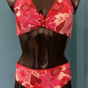 Bikini Vacanze Italiane sfoderato con ferretto fantasia floreale taglia 46