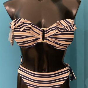 Bikini Ysabel Mora fascia con ferretto e coppa a righe