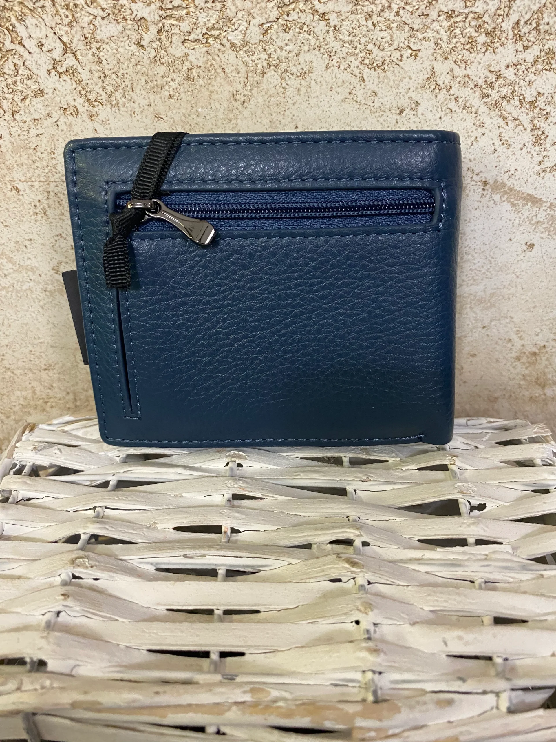 Portafogli vera pelle BLU - immagine 3