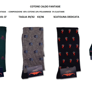 Calze uomo in caldo cotone – Box Natale 3 paia fantasie assortite