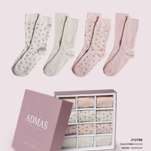 Calzini donna in caldo cotone ricamati