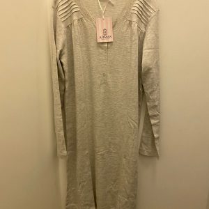 Camicia da Notte in Caldo Cotone con Dettaglio in Pizzo Admas