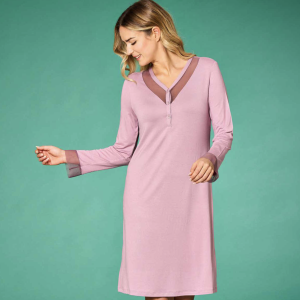 Camicia da notte Bisbigli serafino in jersey modal con dettaglio tulle