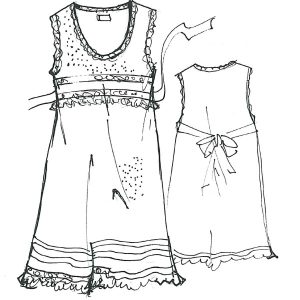 Camicia da notte in plumetis Gioia