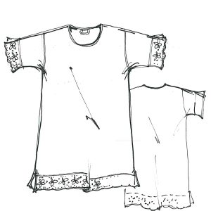 Camicia da notte manica corta Elena