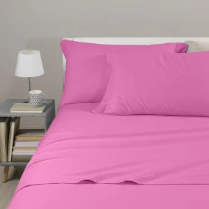 Completo Lenzuola 1 piazza e mezzo in Flanella Tinta Unita 