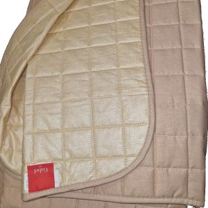 Copriletto trapuntato Gabel Chromo una piazza 170×265 double face rame con lurex