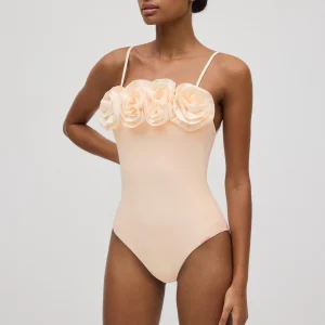 Costume Intero a Fascia con fiori 3D