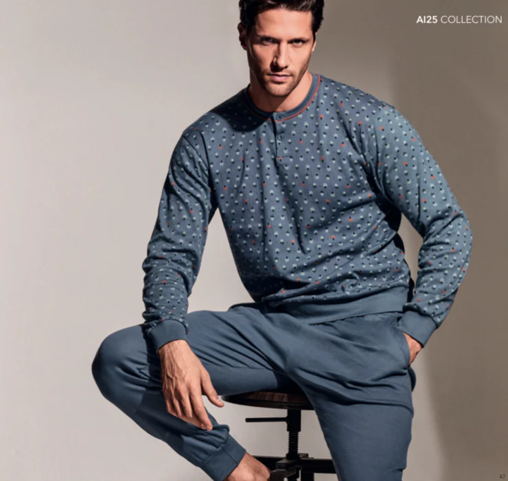 PIGIAMA FUNGHI CALDO COTONE - immagine 2