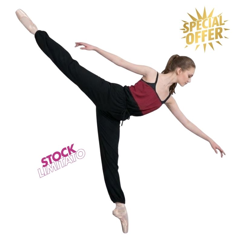 Tuta Bicolore in Pile ‘Gaby’ con Coulisse in Vita – G04F - immagine 2