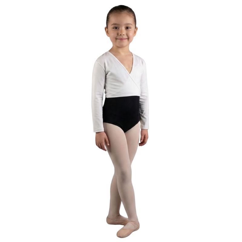 G200 Alice: Golfino da Danza in Cotone Incrociato con Passanti - immagine 2