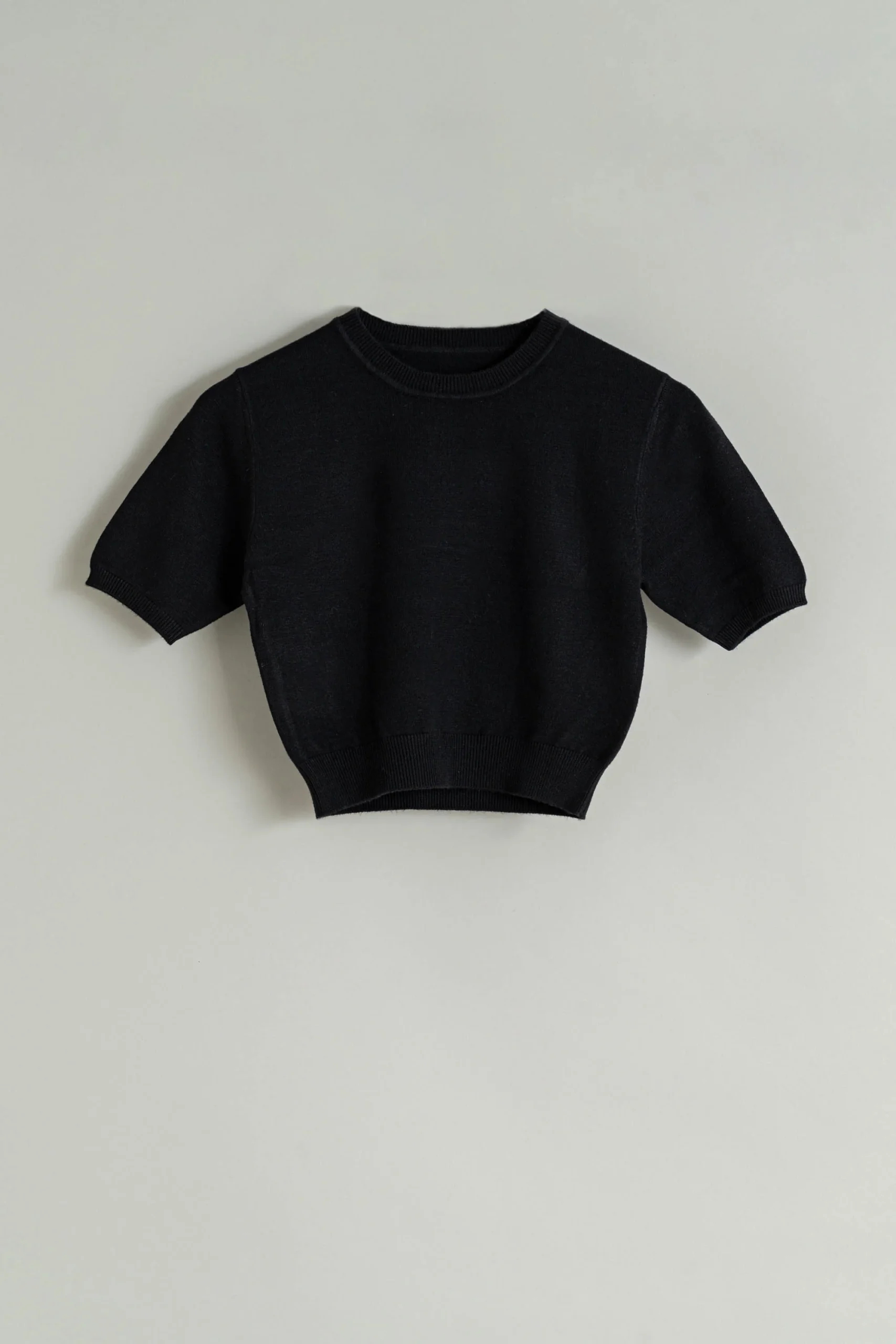 Crop Top manica corta nero - immagine 3