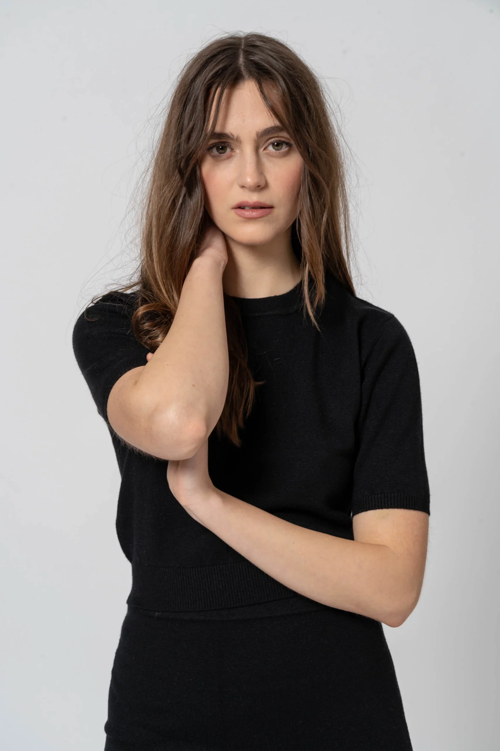 Crop Top manica corta nero - immagine 4