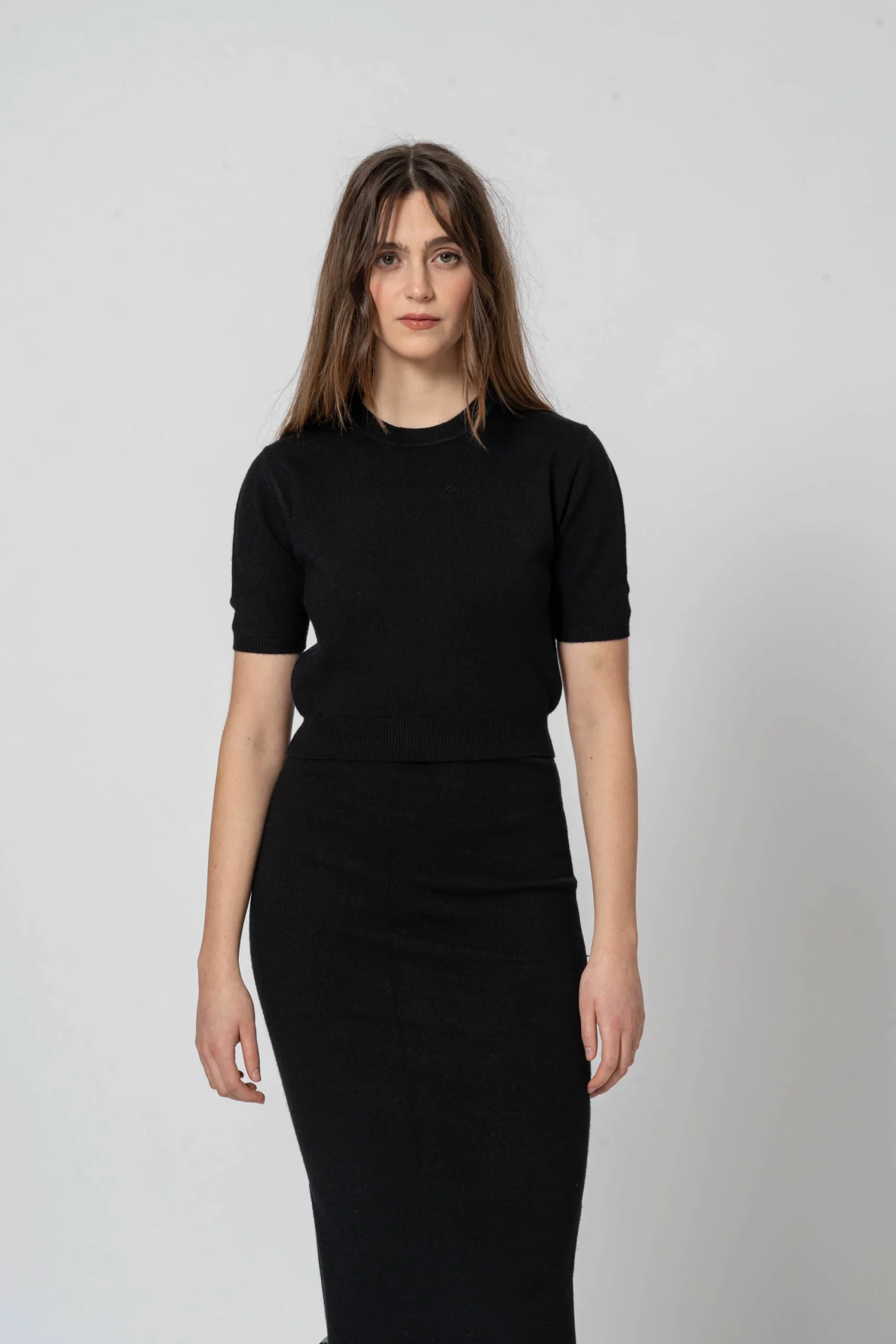 Crop Top manica corta nero - immagine 8