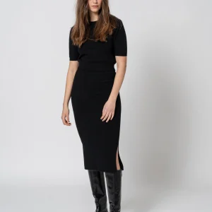 Gonna lunga con spacchi nero