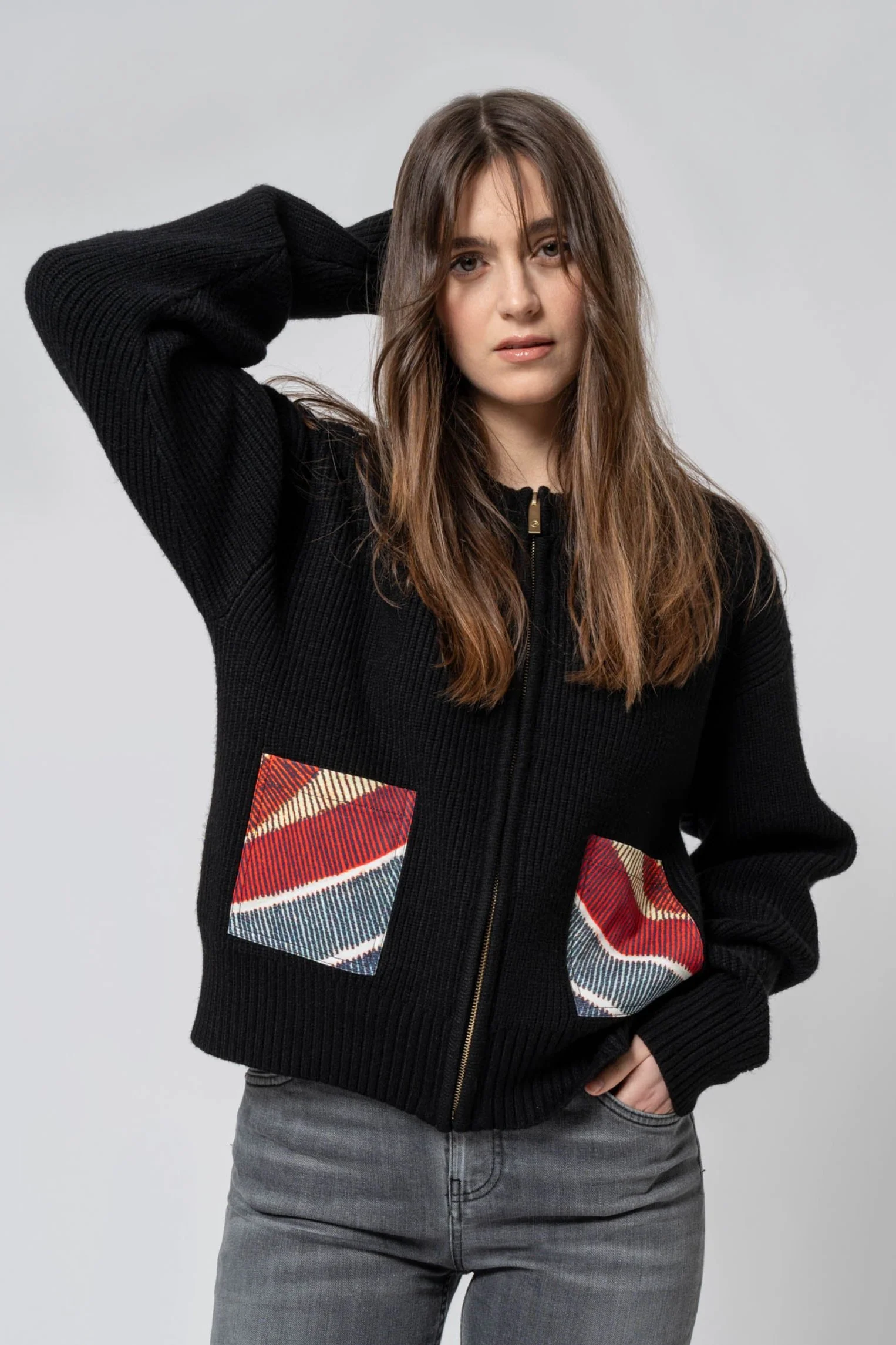 Maglia corta con zip