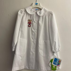 Grembiule Asilo Bianco con Ricamo Bambina con i Tacchi – Taglia 3A