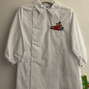 Grembiule Asilo Bianco con Ricamo Ferrari – Taglia 2A