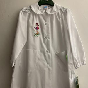 Grembiule Asilo Bianco con Ricamo Smile – Taglia 3A