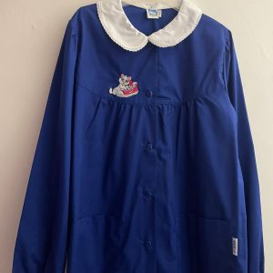 Grembiule Scuola Elementare con Ricamo Gattina e Scarpa Rosa