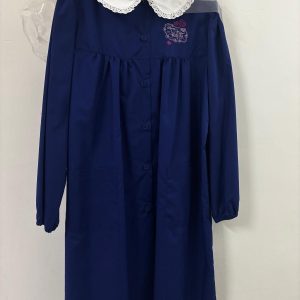 Grembiule scuola elementare blu con ricamo Violetta