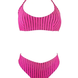 Marette Bikini Brassiere Righe Fluo