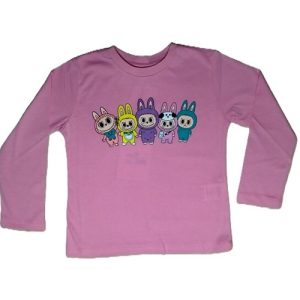 T-shirt bimba a maniche lunghe in jersey