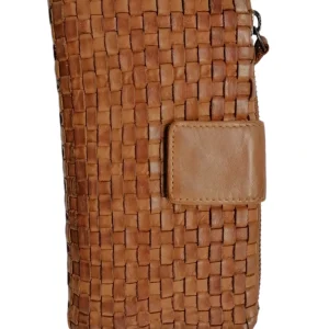 POFSS25-105 Portafoglio in Pelle Intrecciata Effetto Vintage