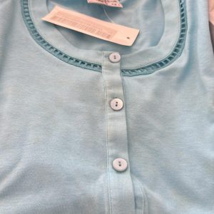 Pigiama Donna Bisbigli Mezza Manica con Pantalone Lungo – Celeste | Ultimo Pezzo Taglia 42 – Prezzo Speciale