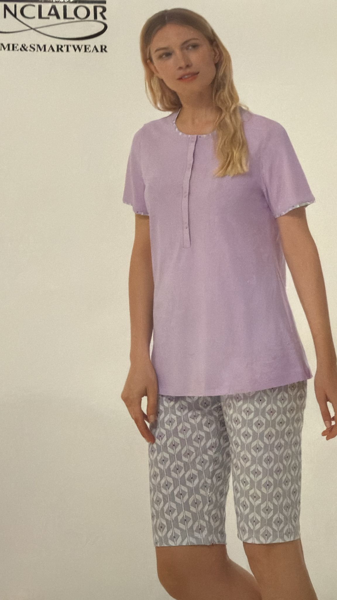 Pigiama Donna Linclalor Pinocchietto Mezza Manica – Comfort e Qualità - immagine 3