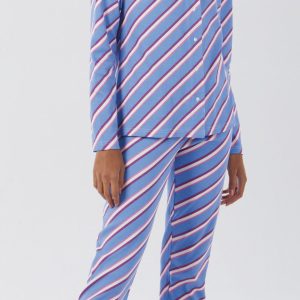 Pigiama Donna Modello Camicia in Interlock Stampato Brilliamo