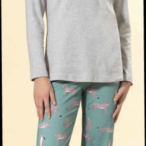 Pigiama Donna a Serafino in Interlock Bisbigli