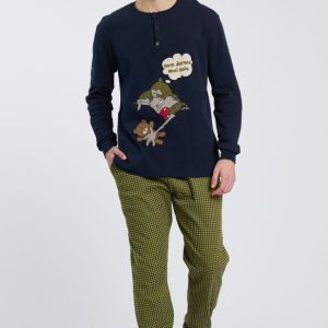 Pigiama Uomo Serafino con Polsino Fantasia Happy People