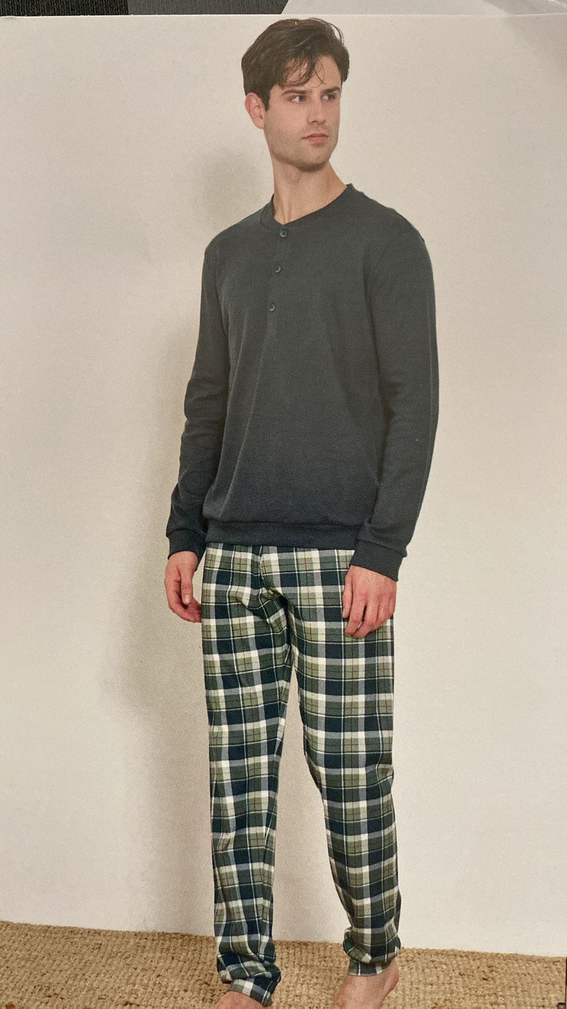 Pigiama Uomo Serafino in Caldo Cotone - immagine 2