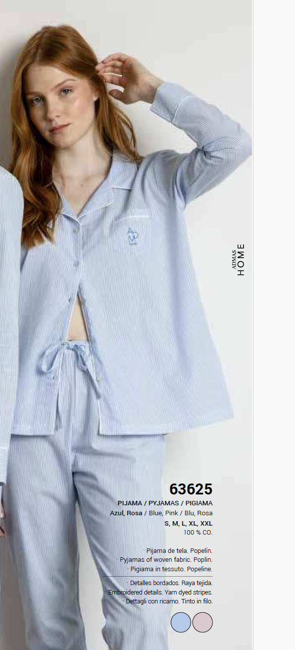 Pigiama donna Admas in 100% cotone