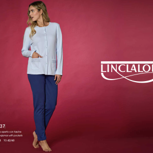 Pigiama donna manica lunga tutto aperto Linclalor