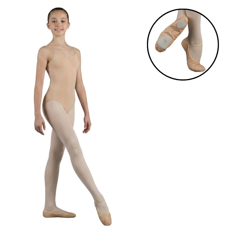 Mezze Punte Danza in Pelle con Soletta Spezzata – SL3 - immagine 2