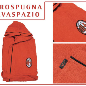 Accappatoio A.C. Milan in microspugna Ufficiale Salvaspazio