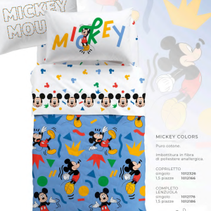 Copriletto Primaverile Mickey Colors in Cotone