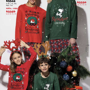 Pigiama Famiglia Snoopy Natalizio