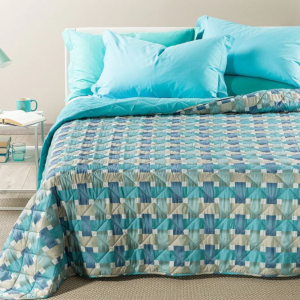 Copriletto trapuntato Caleffi River una piazza 170×270 fantasia intreccio colorato