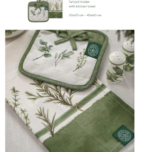 Set Presina e Strofinaccio La Porcellana Bianca