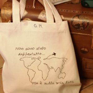 Shopper in cotone personalizzabile – Fatta a mano da Penna e Filo