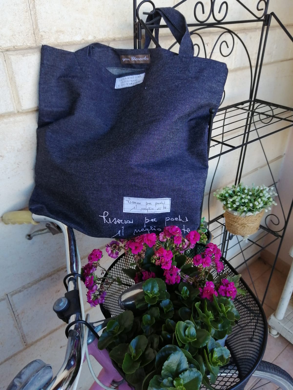 Shopper in cotone personalizzabile – Fatta a mano da Penna e Filo - immagine 3