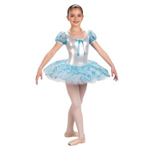 Tutù Argento con Maniche in Tulle Decorato – TU6F