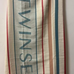 Telo Mare Twinset in Tessuto di Cotone Fantasia Righe