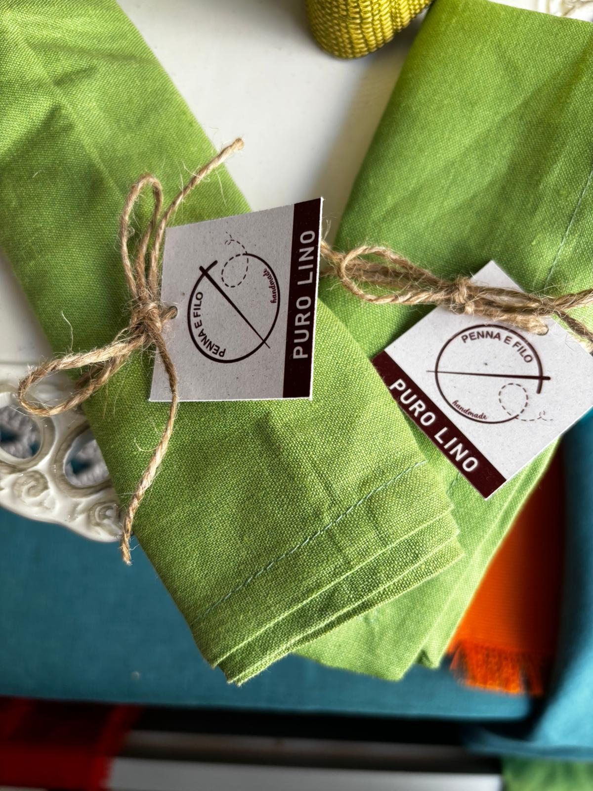 Tovaglietta da colazione in puro lino – Handmade by Penna e Filo - immagine 3