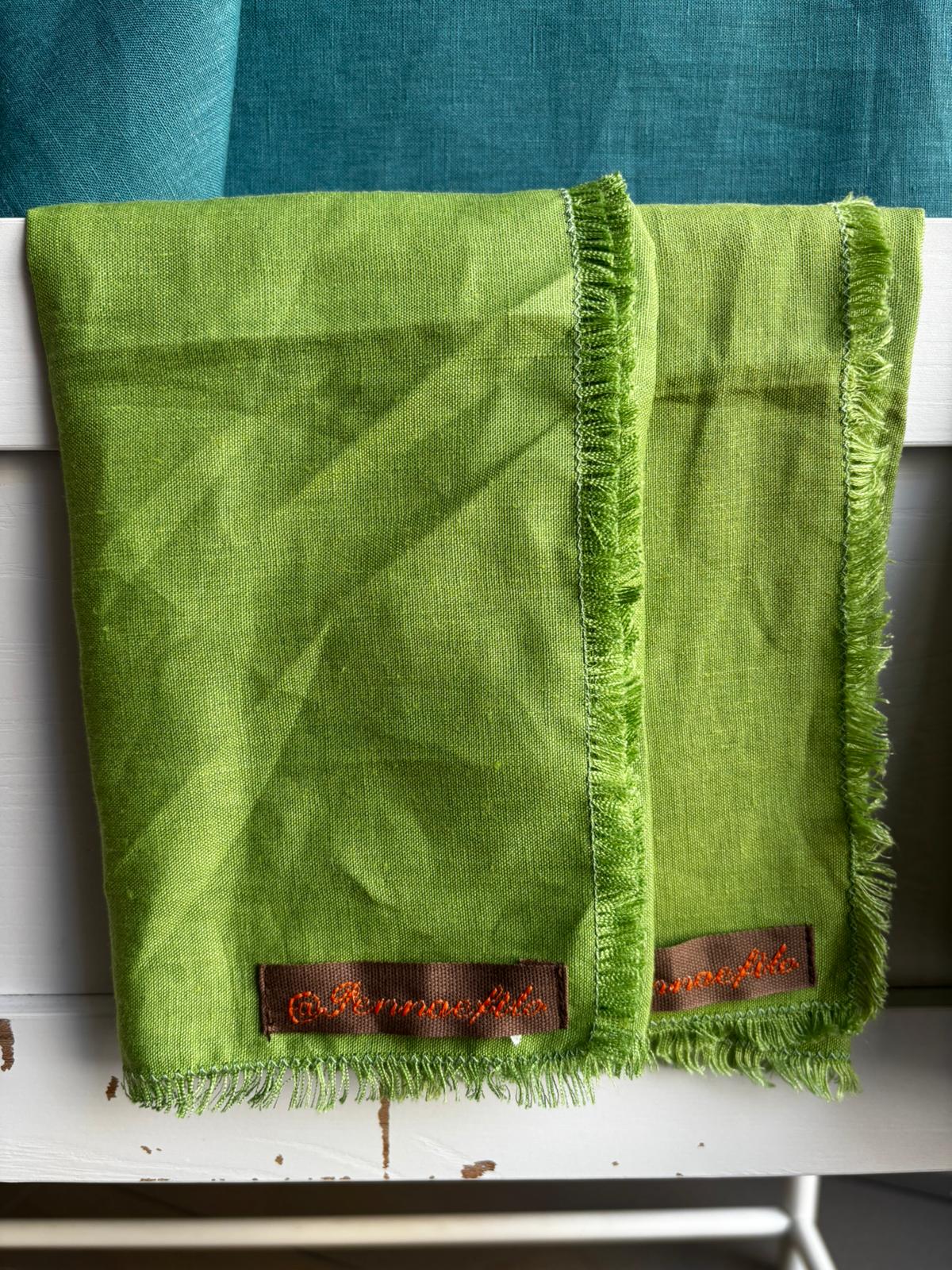 Tovaglietta da colazione in puro lino – Handmade by Penna e Filo - immagine 4